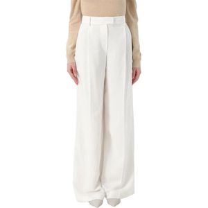 Brunello Cucinelli, Dames, Broeken, Beige, Maat: M Linnen,