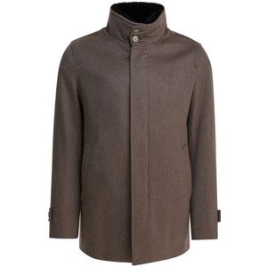 Herno, Heren, Mantels, Bruin, Maat: L Kasjmier,