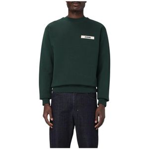 Jacquemus, Heren, Sweatshirts & Hoodies, Groen, Maat: M Katoen,