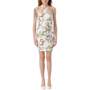 Versace Jeans Couture, Dames, Jurken, Wit, Maat: S Poliester,