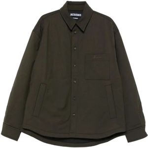 Jacquemus, Heren, Overhemden, Groen, Maat: XL Katoen,