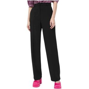 Silvian Heach, Dames, Broeken, Zwart, Maat: S Poliester,