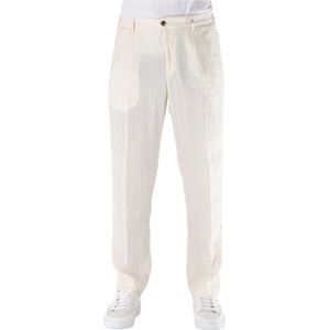 Myths, Heren, Broeken, Wit, Maat: 2XL Linnen,