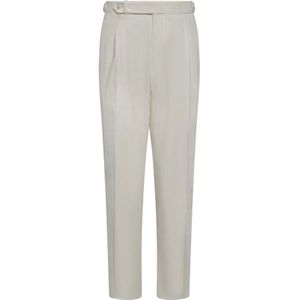 Franzese Collection, Heren, Broeken, Beige, Maat: L Leer,