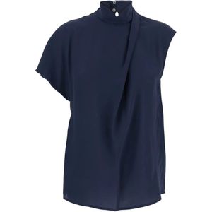 Tela, Dames, Tops, Blauw, Maat: XS Viscose,