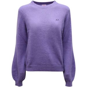 Sun68, Dames, Truien, Paars, Maat: M Wol,