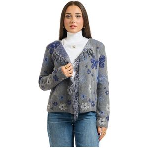 Alessia Santi, Dames, Truien, Grijs, Maat: S Wol,