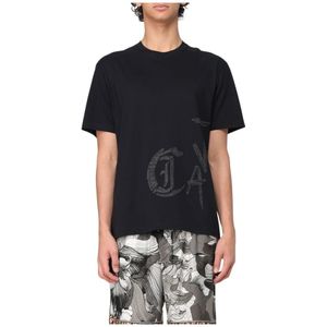 Just Cavalli, Heren, Tops, Zwart, Maat: M Katoen,