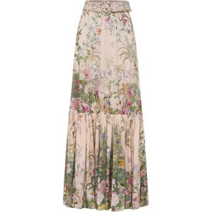 Camilla, Dames, Rokken, Veelkleurig, Maat: S Linnen,