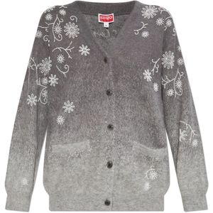 Kenzo, Dames, Truien, Grijs, Maat: S Wol,