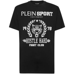 Plein Sport - T-Shirt Ronde Hals - Zwart - Heren - Katoen