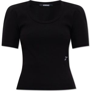 Jacquemus, Dames, Tops, Zwart, Maat: XS Katoen,