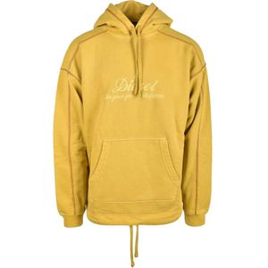Diesel, Heren, Sweatshirts & Hoodies, Geel, Maat: M Katoen,