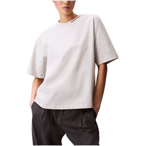 Calvin Klein Jeans, Dames, Tops, Grijs, Maat: XS Jersey,