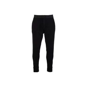 Dsquared2 Zwarte en witte katoenen sweatpants , Black , Heren , Maat: XL