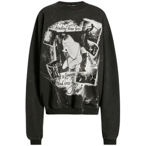 Dolce & Gabbana, Dames, Sweatshirts & Hoodies, Zwart, Maat: 3XS Katoen,