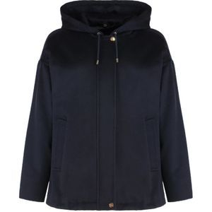 Max Mara Studio, Dames, Sweatshirts & Hoodies, Blauw, Maat: XS Wol,