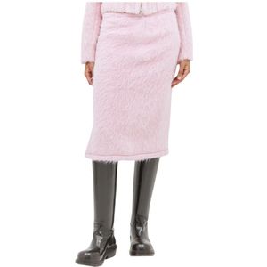 Dries Van Noten, Dames, Rokken, Roze, Maat: M Wol,