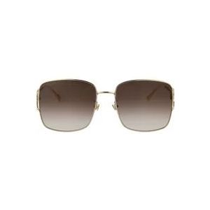 Gucci Vierkante zonnebril , Brown , Dames , Maat: 58 MM