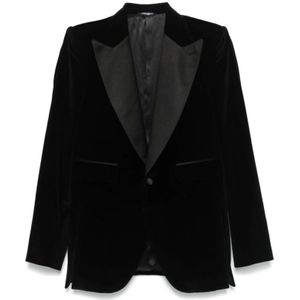 Dolce & Gabbana, Heren, Jassen, Zwart, Maat: L Katoen,