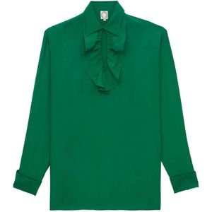 Ines de la Fressange Paris, Dames, Blouses & Shirts, Groen, Maat: 2XS