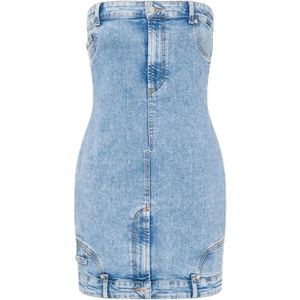 Moschino, Dames, Jurken, Blauw, Maat: XS Katoen,