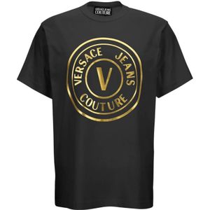 Versace Jeans Couture, Heren, Tops, Zwart, Maat: XL