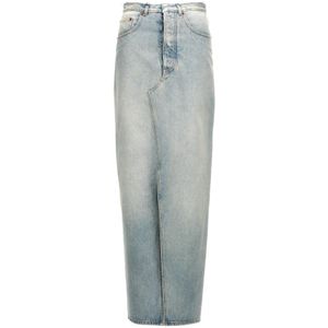 MM6 Maison Margiela, Dames, Rokken, Blauw, Maat: 2XS Katoen,