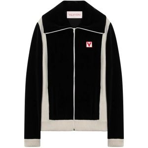 Valentino, Heren, Sweatshirts & Hoodies, Zwart, Maat: L Katoen,