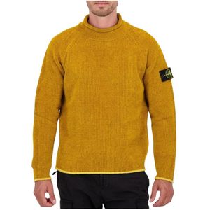 Stone Island, Heren, Truien, Geel, Maat: S Katoen,