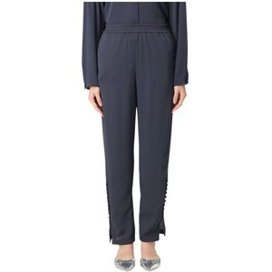 Emporio Armani, Dames, Broeken, Blauw, Maat: L