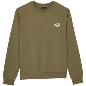 A.p.c., Heren, Sweatshirts & Hoodies, Groen, Maat: XL Katoen,