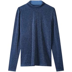 Pom Amsterdam, Dames, Tops, Blauw, Maat: S