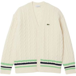 Lacoste - Cardigan - Beige - Wol