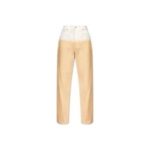 Lanvin Jeans met rechte pijpen , Beige , Heren , Maat: W32