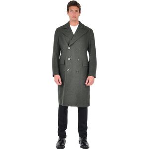 Boglioli, Heren, Mantels, Grijs, Maat: 2XL Leer,