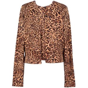 Twinset - Overhemden - Veelkleurig - Bruin Beige - Elegant Comfortabele Pasvorm