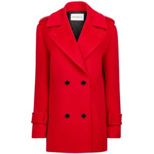 Nina Ricci, Dames, Mantels, Rood, Maat: 2XS Wol,