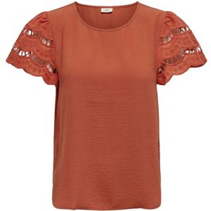 Jacqueline de Yong, Dames, Tops, Oranje, Maat: XS Poliester,