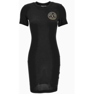 Versace Jeans Couture, Dames, Jurken, Zwart, Maat: 2XS