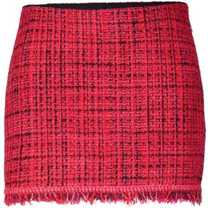 Patrizia Pepe, Dames, Rokken, Rood, Maat: XS Tweed,