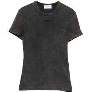 Off White, Dames, Tops, Grijs, Maat: XS