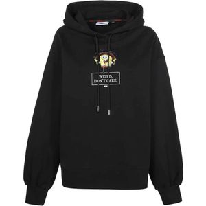 Gcds, Dames, Sweatshirts & Hoodies, Zwart, Maat: M Katoen,