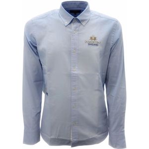 La Martina, Heren, Overhemden, Blauw, Maat: L