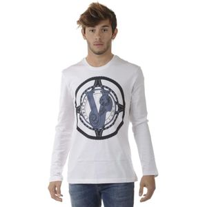 Versace Jeans Couture, Heren, Tops, Wit, Maat: M