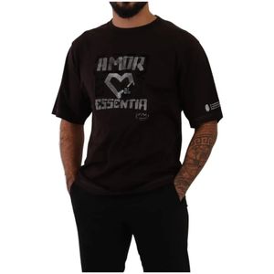 Dolce & Gabbana - Crew Neck T-shirt - Bordeaux - L'Amore Print