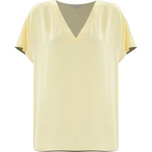 Kocca, Dames, Blouses & Shirts, Geel, Maat: L Viscose,