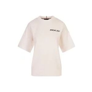 Moncler Witte T-shirt en Polo Collectie , White , Dames , Maat: S