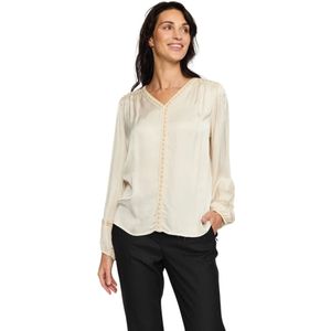 2-Biz, Dames, Blouses & Shirts, Beige, Maat: S Viscose,
