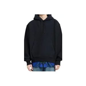 Burberry Zwarte Oversized Hoodie met Kangoeroezak , Black , Heren , Maat: XL